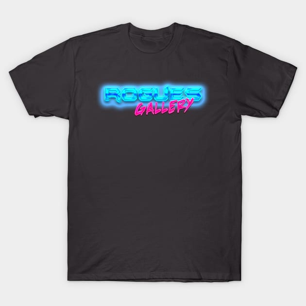 ROGUES GALLERY 80s Text Effects 6 T-Shirt by Zombie Squad Clothing